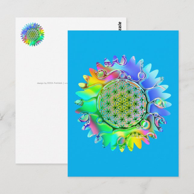Flower Of Life - Geometric Blossom 5 Postcard (Front/Back)