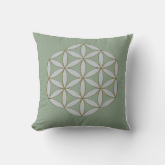Flower of Life Geometric Pattern Pillow