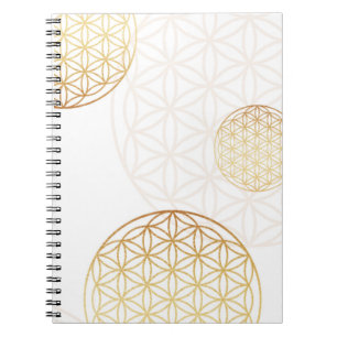 Flower of life gold notebook
