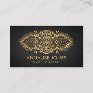 Flower of Life - Gold Ornament Business Card