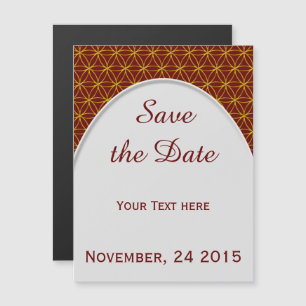 Flower of Life - gold pattern + your backgr. Magnetic Invitation