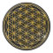 Flower Of Life | gold, small | black