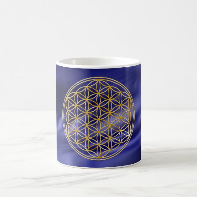 Flower Of Life | gold, small Coffee Mug (Center)