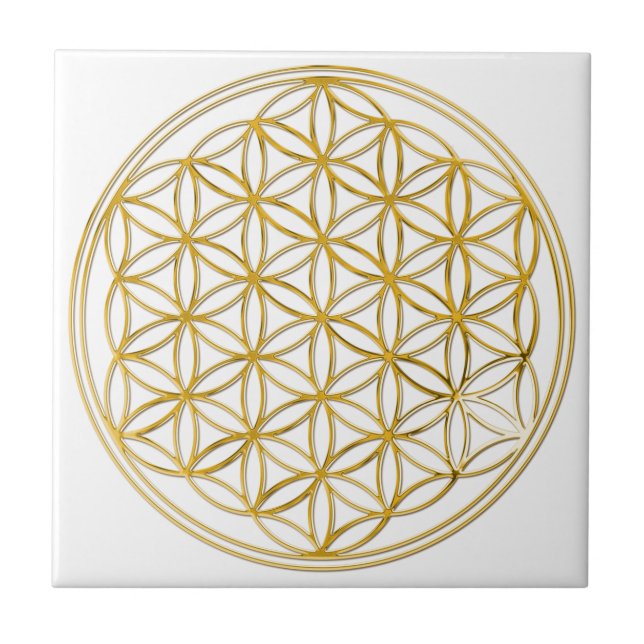 FLOWER OF LIFE - gold Tile (Front)