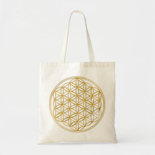 Flower Of Life   gold Tote Bag