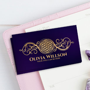 Flower of life - Golden Swirl Art Business Card