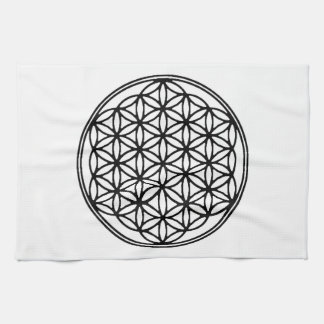 Flower Of Life Grid Tea Towel