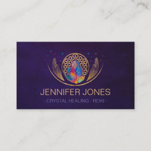 Flower of life - Healing Crystals Business Card