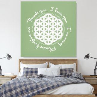 Flower of Life Ho'oponopono Canvas Print