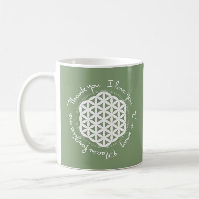 Flower of Life Ho'oponopono Coffee Mug (Left)