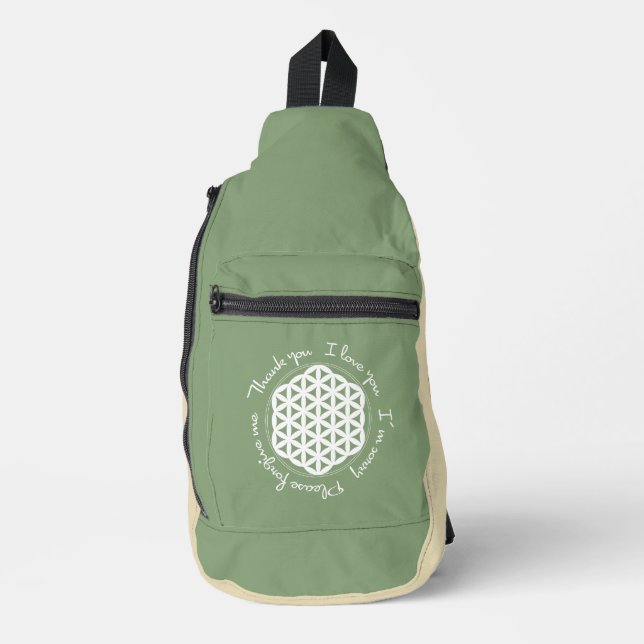 Flower of Life Ho'oponopono Sling Bag (Front)
