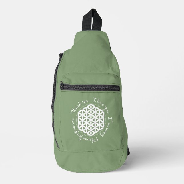 Flower of Life Ho'oponopono Sling Bag (Front)