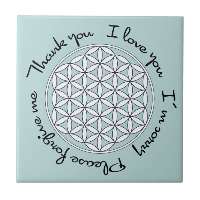 Flower of Life Ho'oponopono Tile (Front)