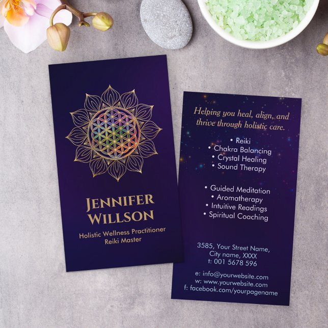 Flower of life in lotus business card (Creator Uploaded)