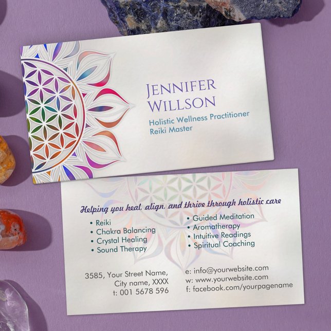 Flower of life in lotus business card (Creator Uploaded)