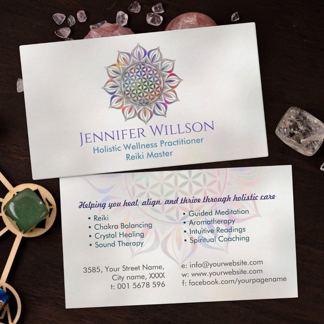 Flower of life in lotus business card (Creator Uploaded)