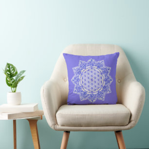Flower Of Life - India Mandala 5 Cushion