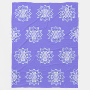 Flower Of Life - India Mandala 5 Fleece Blanket