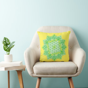 Flower Of Life - India Mandala 6 Cushion