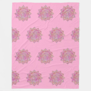 Flower Of Life - India Mandala 7 Fleece Blanket
