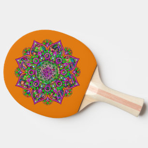 Flower Of Life - Indian Mandala 1 Ping Pong Paddle