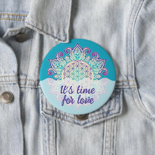 Flower Of Life - Indian Mandala 2 10 Cm Round Badge