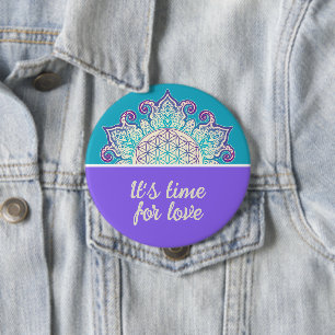 Flower Of Life - Indian Mandala 2 10 Cm Round Badge
