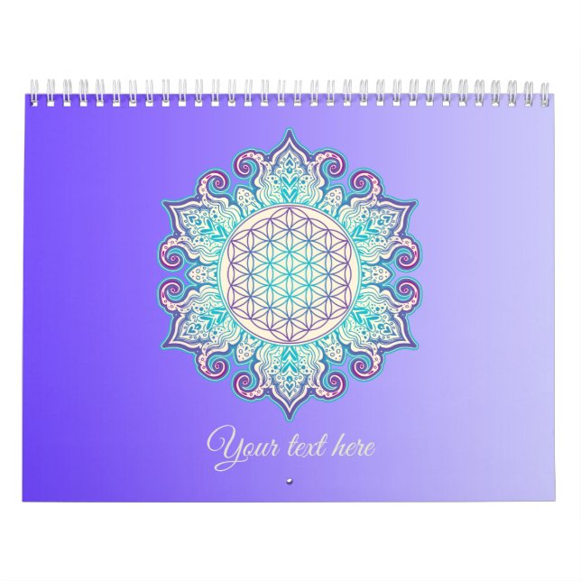 Flower Of Life - Indian Mandala 2 Calendar (Cover)