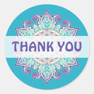 Flower Of Life - Indian Mandala 2 Classic Round Sticker