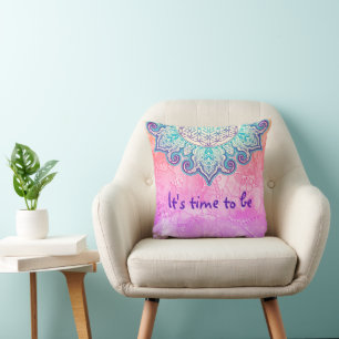 Flower Of Life - Indian Mandala 2 Cushion