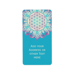 Flower Of Life - Indian Mandala 2 Label