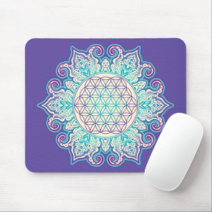 Flower Of Life - Indian Mandala 2 Mouse Mat