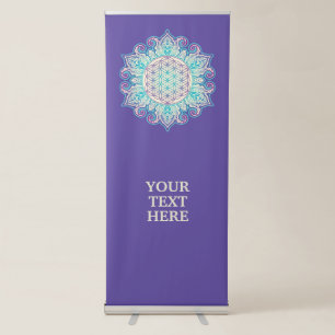 Flower Of Life - Indian Mandala 2 Retractable Banner