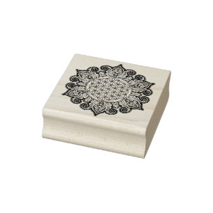 Flower Of Life - Indian Mandala 2 Rubber Stamp