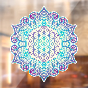 Flower Of Life - Indian Mandala 2 Window Cling