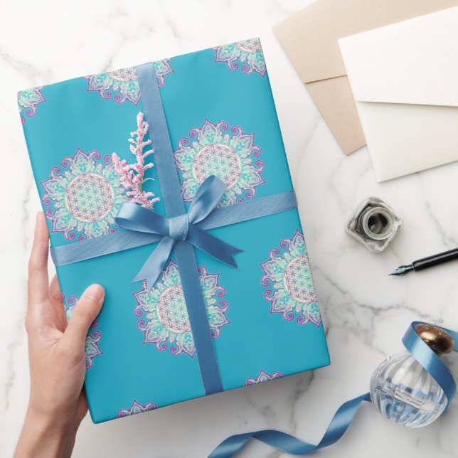 Flower Of Life - Indian Mandala 2 Wrapping Paper (Gifting)