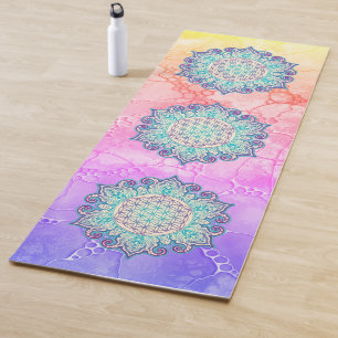 Flower Of Life - Indian Mandala 2 Yoga Mat