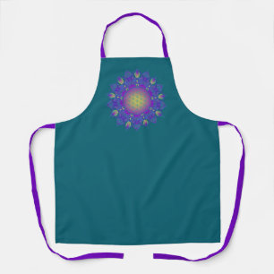 Flower Of Life - Indian Mandala 3 Apron