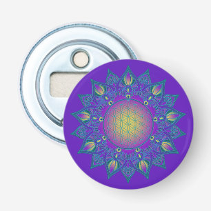 Flower Of Life - Indian Mandala 3 Bottle Opener