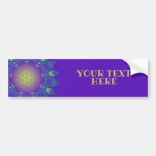 Flower Of Life - Indian Mandala 3 Bumper Sticker