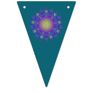 Flower Of Life - Indian Mandala 3 Bunting