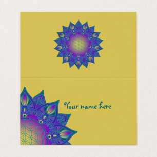 Flower Of Life - Indian Mandala 3 Business Card