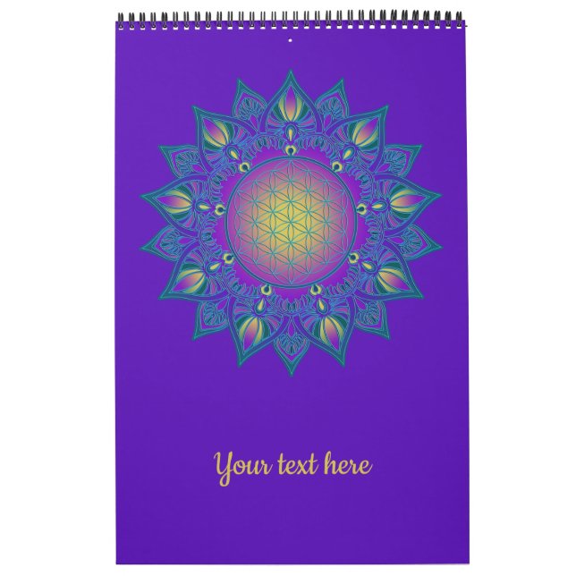 Flower Of Life - Indian Mandala 3 Calendar (Cover)