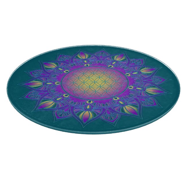 Flower Of Life - Indian Mandala 3 Cutting Board (Corner)