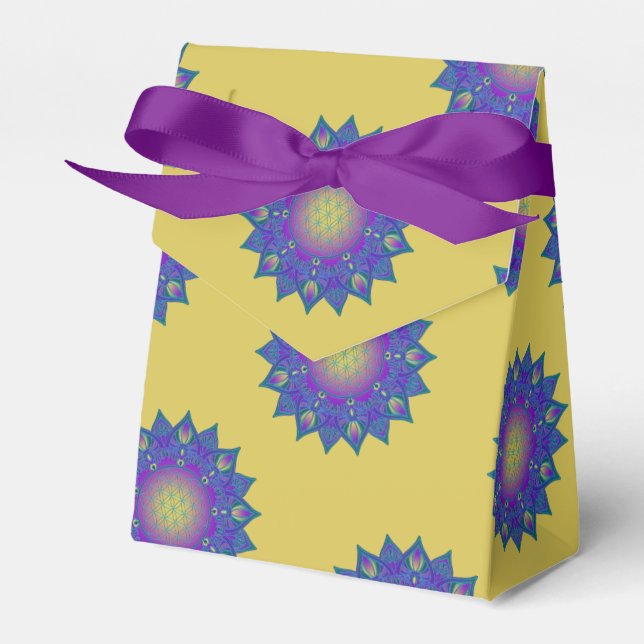 Flower Of Life - Indian Mandala 3 Favour Box (Front Side)