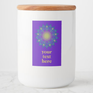 Flower Of Life - Indian Mandala 3 Food Label