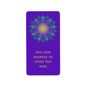 Flower Of Life - Indian Mandala 3 Label