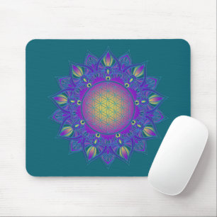 Flower Of Life - Indian Mandala 3 Mouse Mat