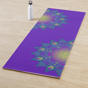 Flower Of Life - Indian Mandala 3 Yoga Mat