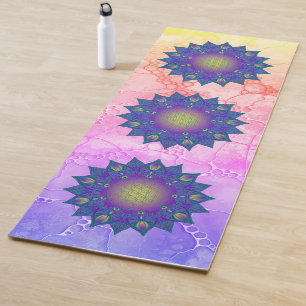 Flower Of Life - Indian Mandala 3 Yoga Mat